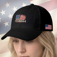 Feminism Feminist American Flag Baseball Cap Patriotic Womens Rights