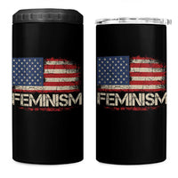 Feminism Feminist American Flag 4 in 1 Can Cooler Tumbler Patriotic Womens Rights