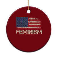 Feminism Feminist American Flag Ceramic Ornament Patriotic Womens Rights