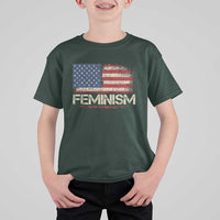 Feminism Feminist American Flag T Shirt For Kid Patriotic Womens Rights