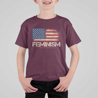 Feminism Feminist American Flag T Shirt For Kid Patriotic Womens Rights