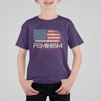 Feminism Feminist American Flag T Shirt For Kid Patriotic Womens Rights