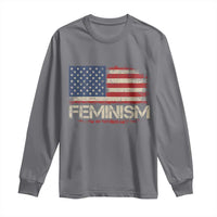 Feminism Feminist American Flag Long Sleeve Shirt Patriotic Womens Rights