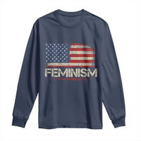 Feminism Feminist American Flag Long Sleeve Shirt Patriotic Womens Rights