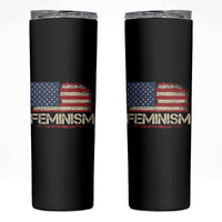 Feminism Feminist American Flag Skinny Tumbler Patriotic Womens Rights