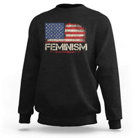 Feminism Feminist American Flag Sweatshirt Patriotic Womens Rights