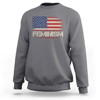 Feminism Feminist American Flag Sweatshirt Patriotic Womens Rights