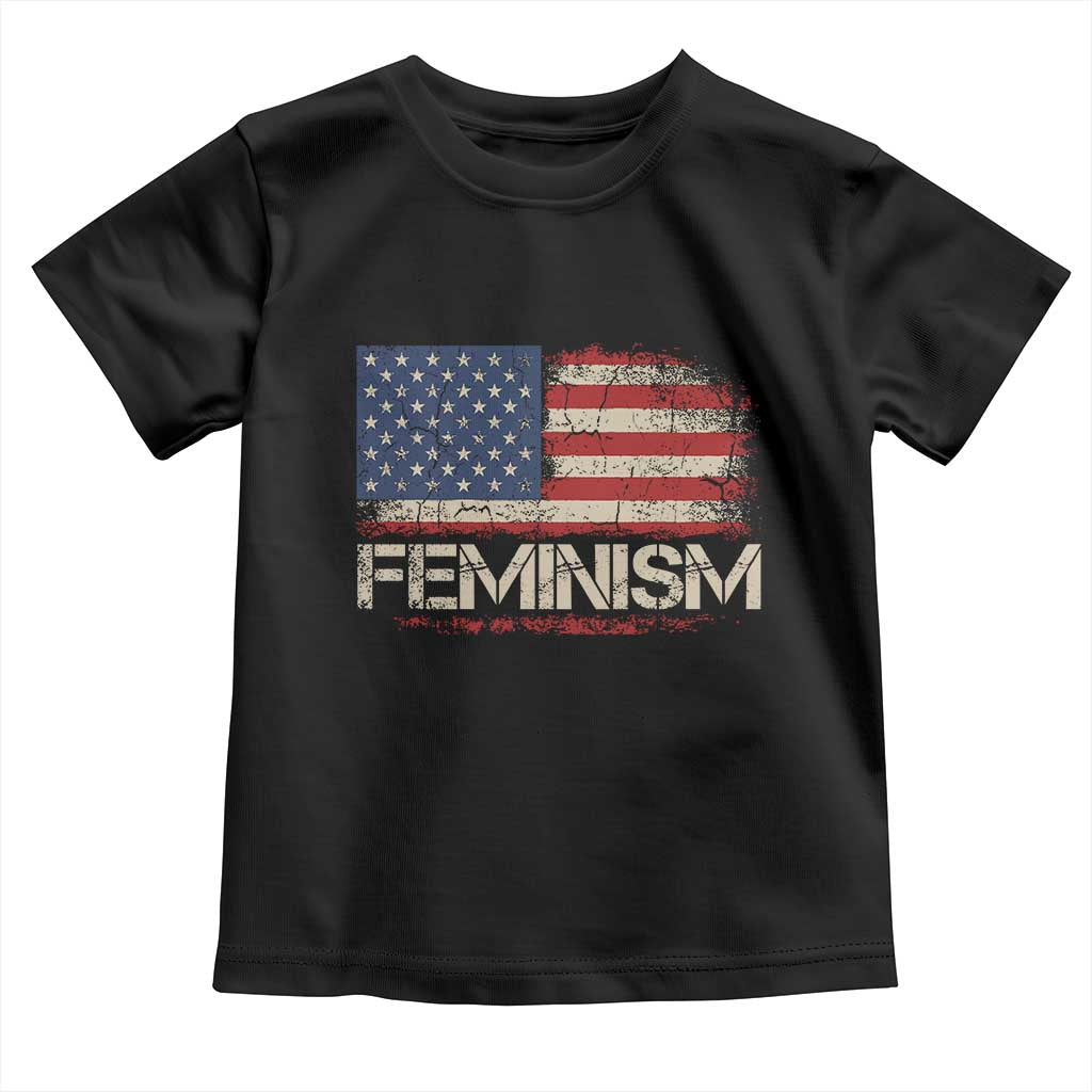 Feminism Feminist American Flag Toddler T Shirt Patriotic Womens Rights
