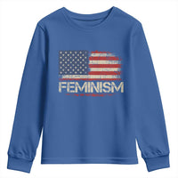 Feminism Feminist American Flag Youth Sweatshirt Patriotic Womens Rights