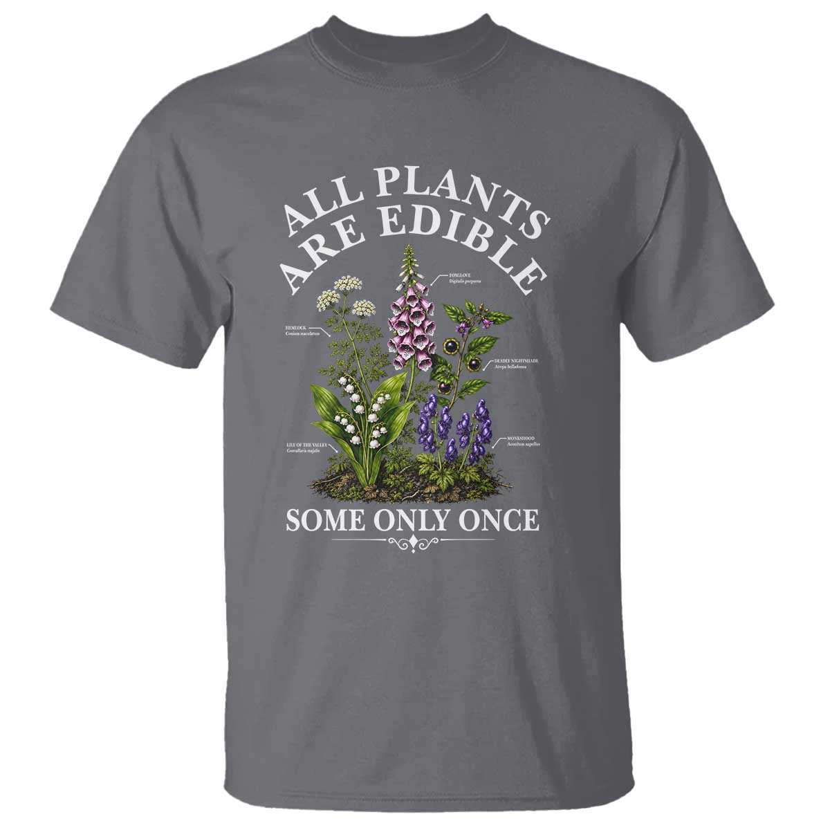 All Plants Are Edible Some Only Once T Shirt Funny Botanical Gardener