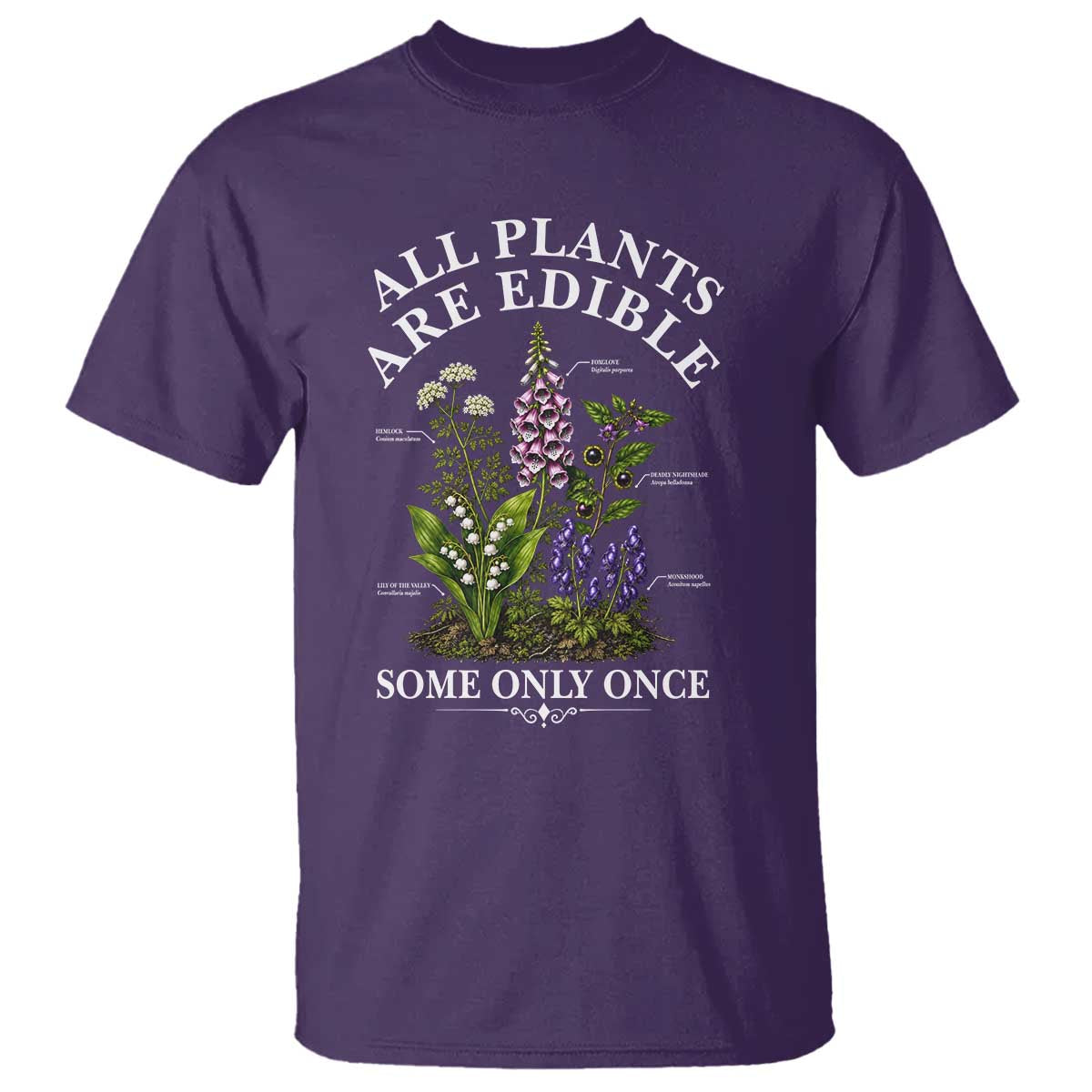 All Plants Are Edible Some Only Once T Shirt Funny Botanical Gardener