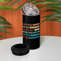 Funny Retired 2026 4 in 1 Can Cooler Tumbler A Wise Woman Once Said I'm Outta Here Retirement Gift