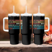 Funny Retired 2026 Tumbler With Handle A Wise Woman Once Said I'm Outta Here Retirement Gift