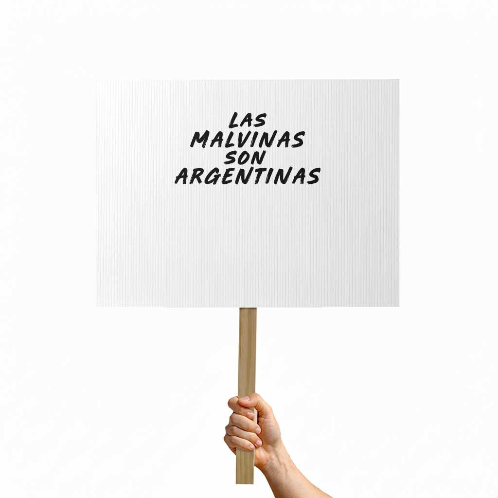 Las Malvinas Son Argentinas Protest Sign Political Statement