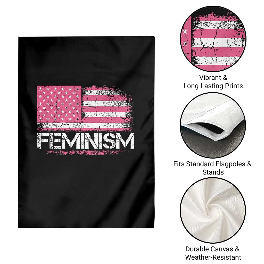 Feminism Feminist Pink American Flag Garden Flag Patriotic Womens Rights