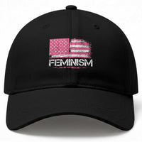 Feminism Feminist Pink American Flag Baseball Cap Patriotic Womens Rights