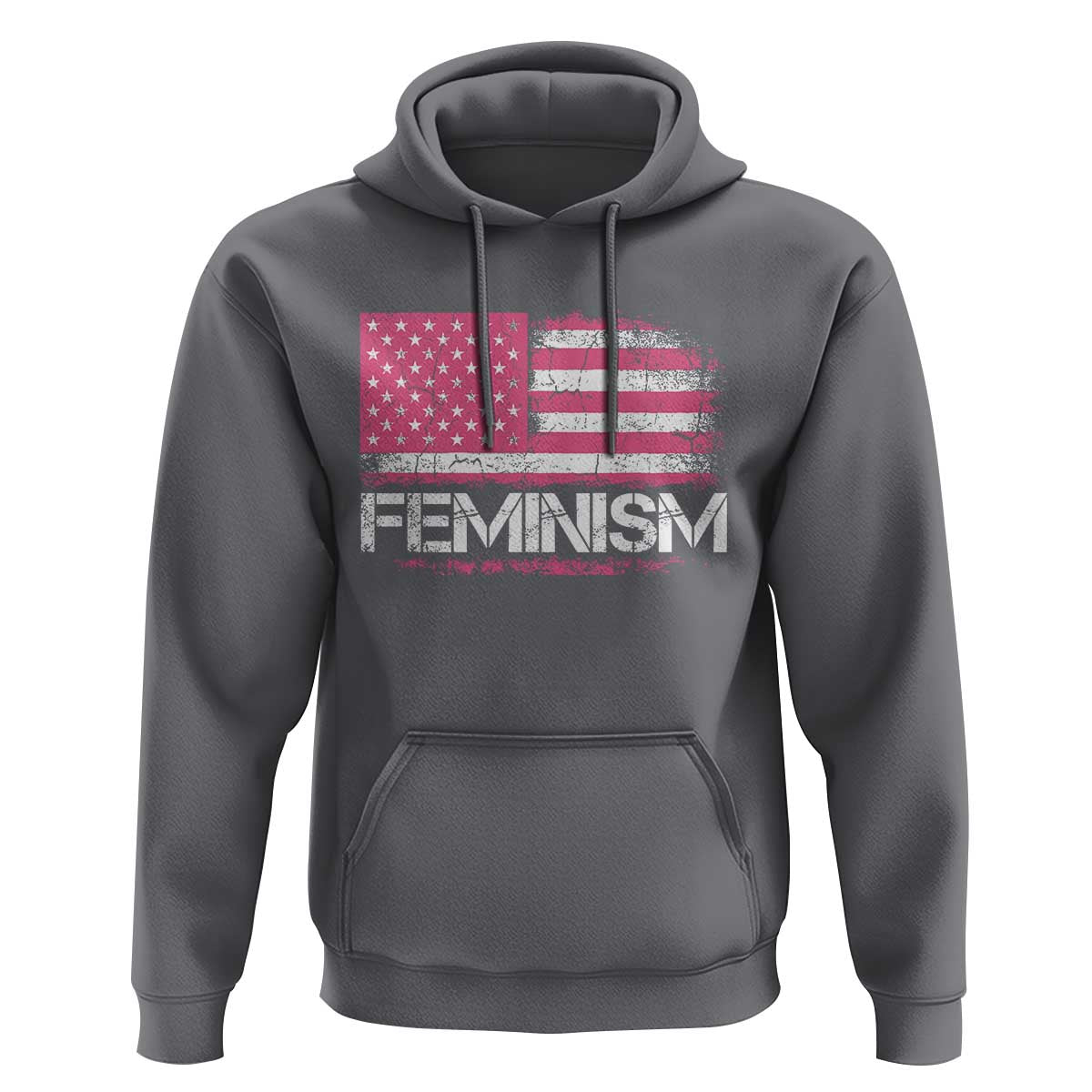 Feminism Feminist Pink American Flag Hoodie Patriotic Womens Rights
