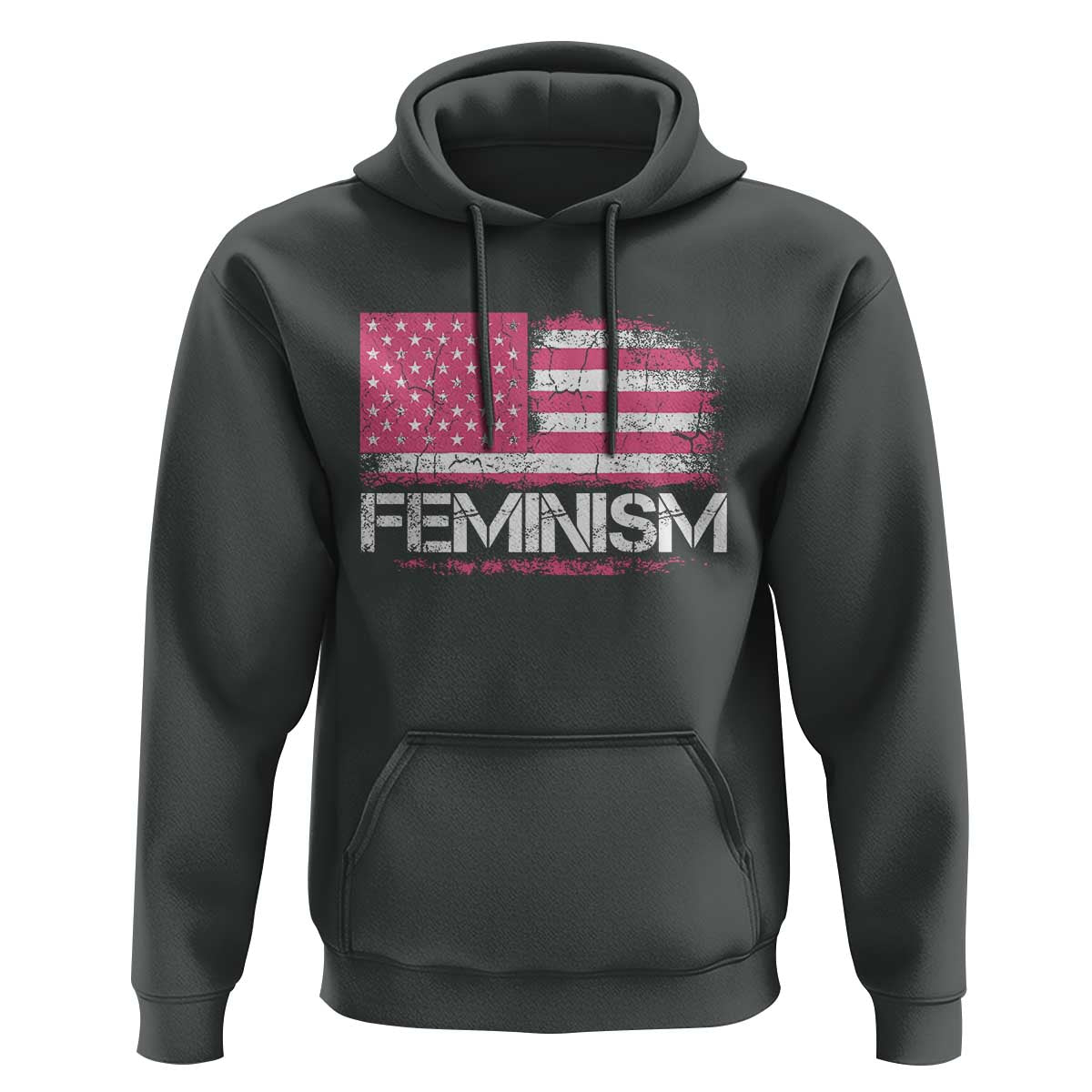 Feminism Feminist Pink American Flag Hoodie Patriotic Womens Rights