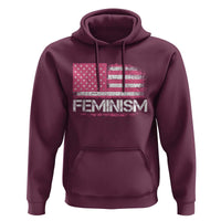 Feminism Feminist Pink American Flag Hoodie Patriotic Womens Rights