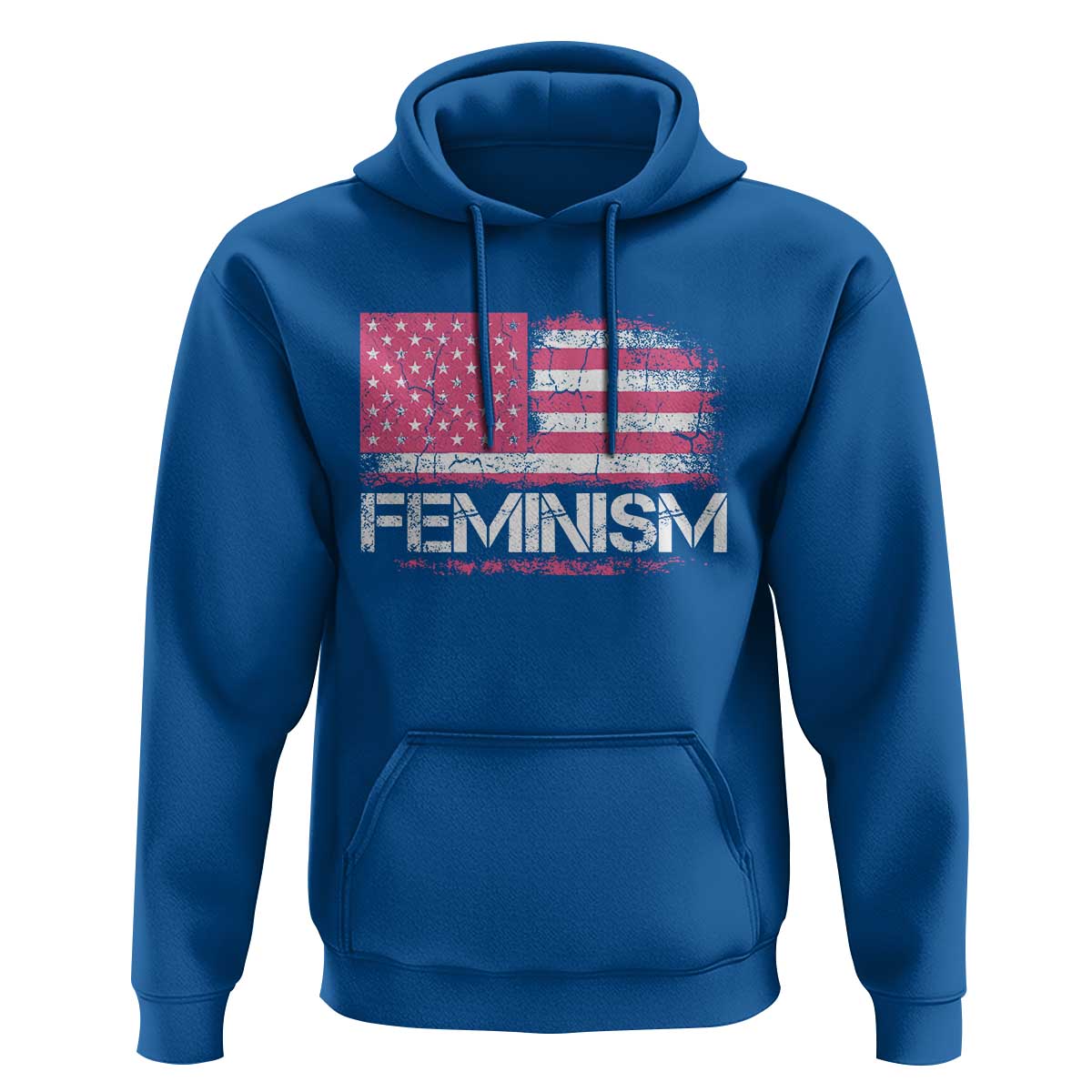 Feminism Feminist Pink American Flag Hoodie Patriotic Womens Rights