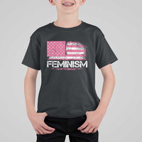 Feminism Feminist Pink American Flag T Shirt For Kid Patriotic Womens Rights