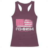 Feminism Feminist Pink American Flag Racerback Tank Top Patriotic Womens Rights