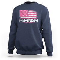 Feminism Feminist Pink American Flag Sweatshirt Patriotic Womens Rights
