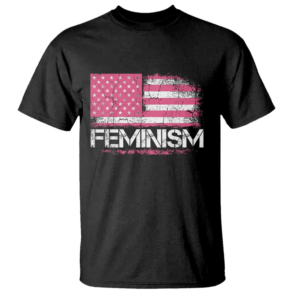 Feminism Feminist Pink American Flag T Shirt Patriotic Womens Rights
