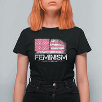 Feminism Feminist Pink American Flag T Shirt For Women Patriotic Womens Rights