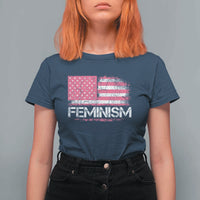 Feminism Feminist Pink American Flag T Shirt For Women Patriotic Womens Rights