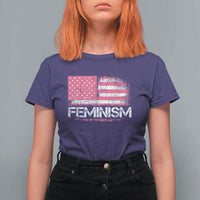Feminism Feminist Pink American Flag T Shirt For Women Patriotic Womens Rights