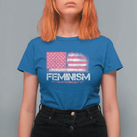 Feminism Feminist Pink American Flag T Shirt For Women Patriotic Womens Rights