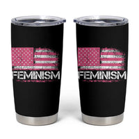 Feminism Feminist Pink American Flag Tumbler Cup Patriotic Womens Rights