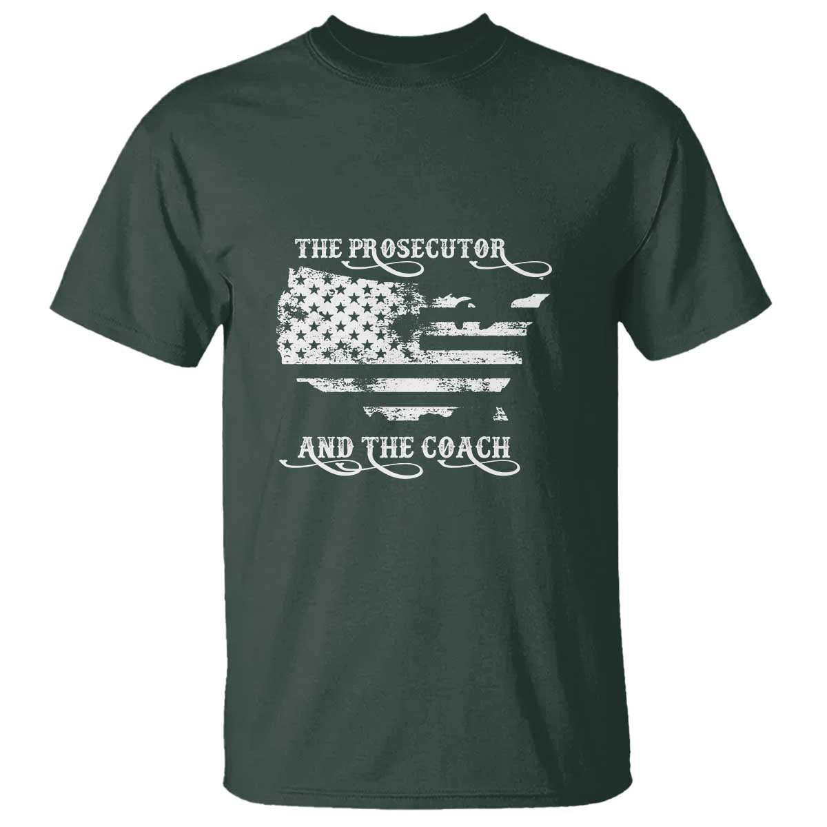 Harris Walz 2024 T Shirt The Prosecutor And The Coach Vintage American Flag - Wonder Print Shop
