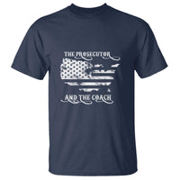 Harris Walz 2024 T Shirt The Prosecutor And The Coach Vintage American Flag - Wonder Print Shop