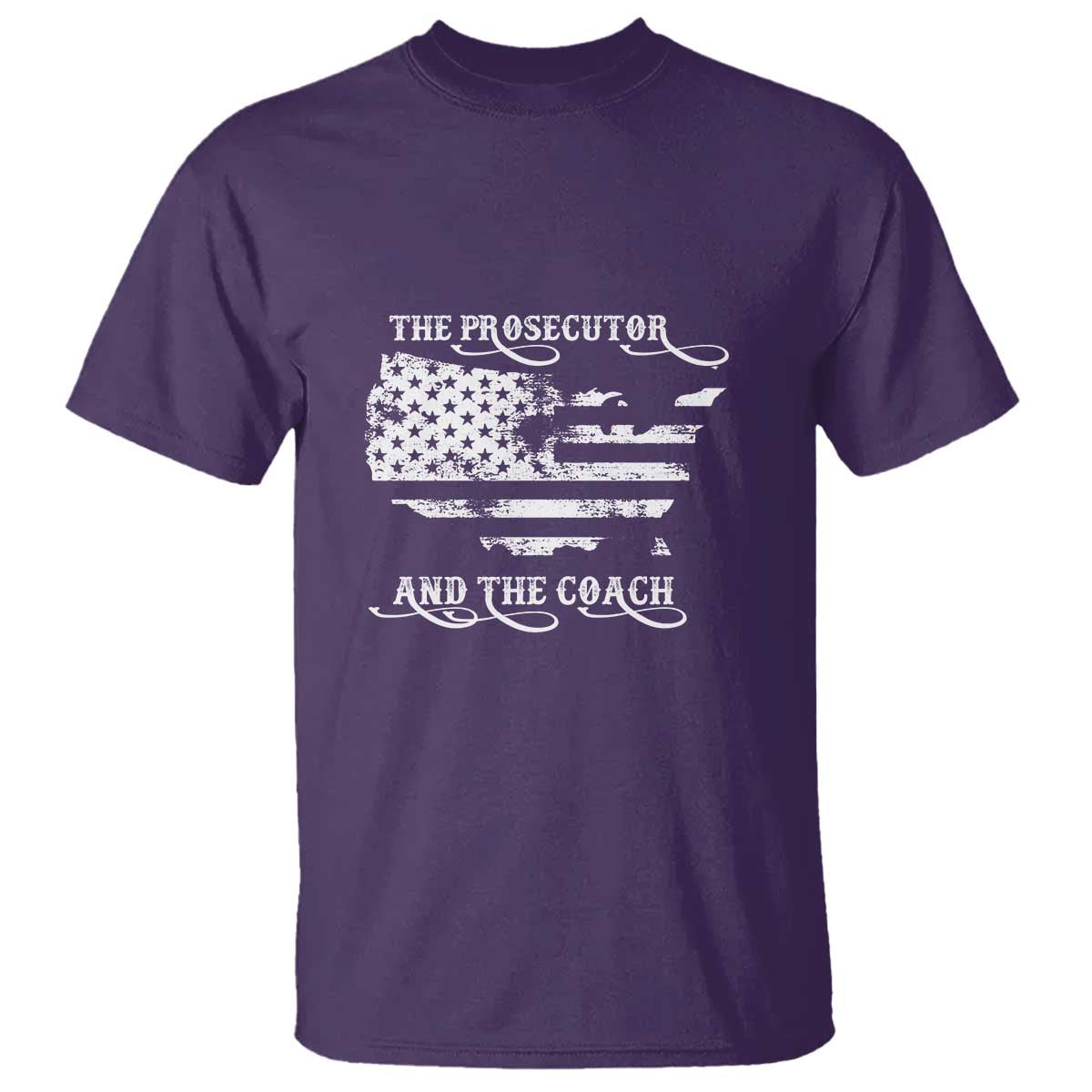 Harris Walz 2024 T Shirt The Prosecutor And The Coach Vintage American Flag - Wonder Print Shop