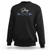 Suicide Prevention Awareness Sweatshirt Stay Your Story Isn't Over Arrow Semicolon - Wonder Print Shop