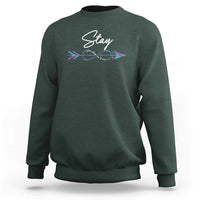 Suicide Prevention Awareness Sweatshirt Stay Your Story Isn't Over Arrow Semicolon - Wonder Print Shop