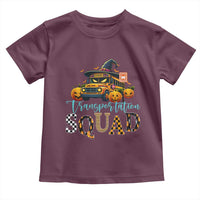 Halloween School Bus Driver Toddler T Shirt Transportation Squad Pumpkin Witch - Wonder Print Shop