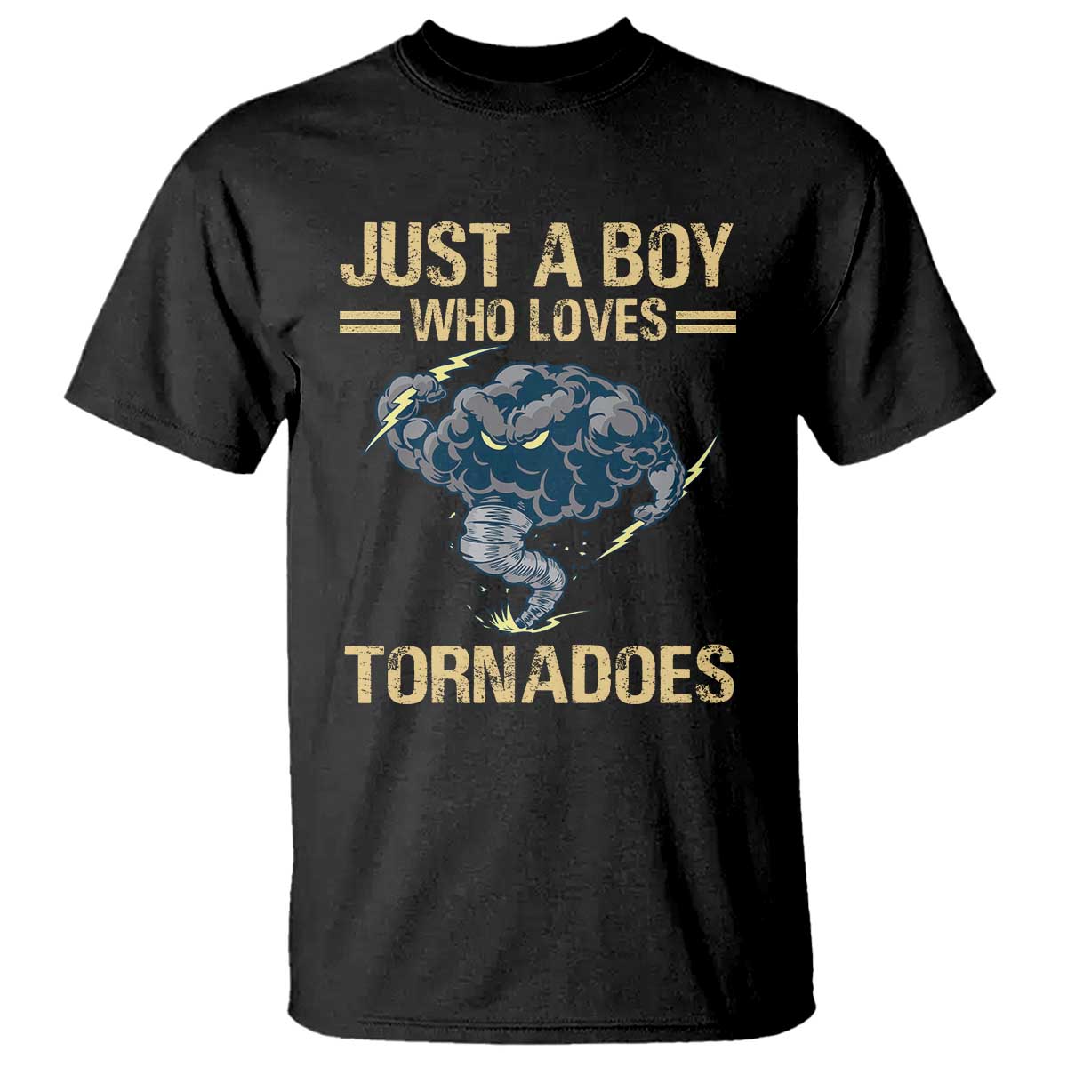 Tornado Chaser T Shirt Just A Boy Who Loves Tornadoes Storm Thunder - Wonder Print Shop
