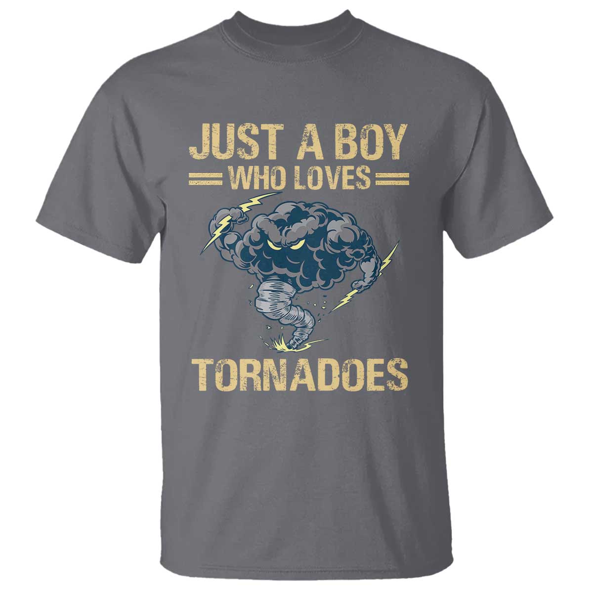 Tornado Chaser T Shirt Just A Boy Who Loves Tornadoes Storm Thunder - Wonder Print Shop