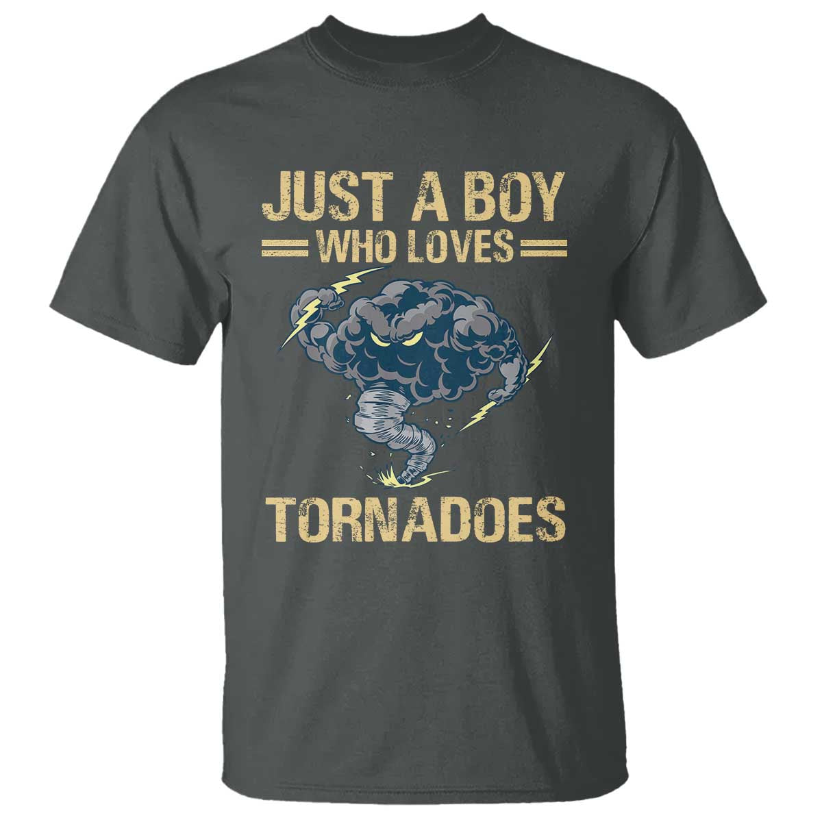 Tornado Chaser T Shirt Just A Boy Who Loves Tornadoes Storm Thunder - Wonder Print Shop