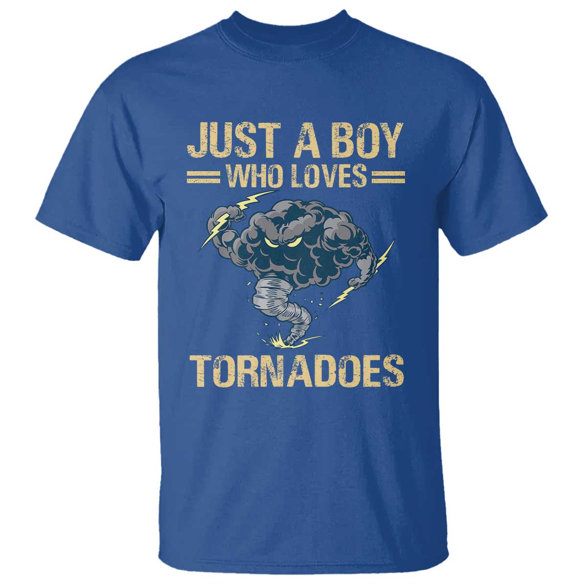 Tornado Chaser T Shirt Just A Boy Who Loves Tornadoes Storm Thunder - Wonder Print Shop