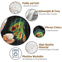 Hurricane Helene Throw Blanket Meteorologist Weather Radar Image Storm Chasing - Wonder Print Shop