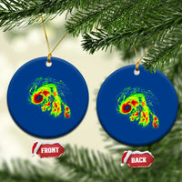 Hurricane Helene Ceramic Ornament Meteorologist Weather Radar Image Storm Chasing - Wonder Print Shop