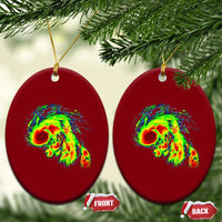 Hurricane Helene Ceramic Ornament Meteorologist Weather Radar Image Storm Chasing - Wonder Print Shop
