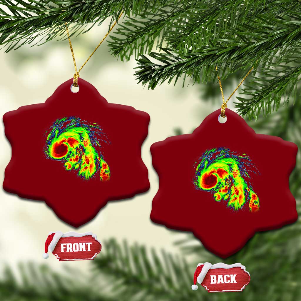 Hurricane Helene Ceramic Ornament Meteorologist Weather Radar Image Storm Chasing - Wonder Print Shop