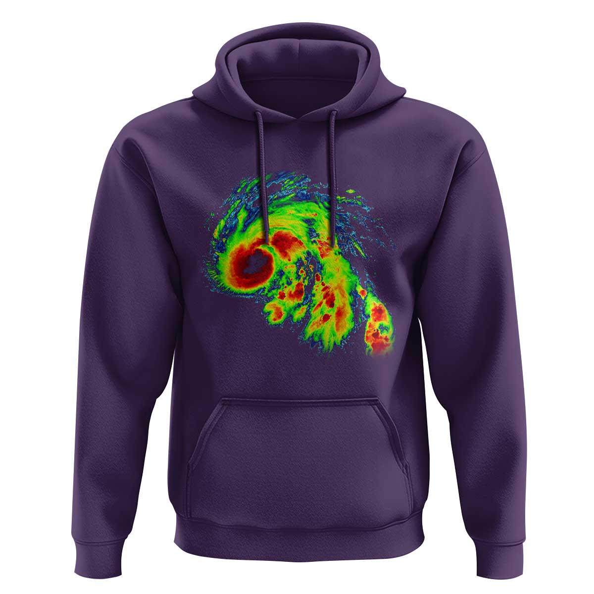 Hurricane Helene Hoodie Meteorologist Weather Radar Image Storm Chasing