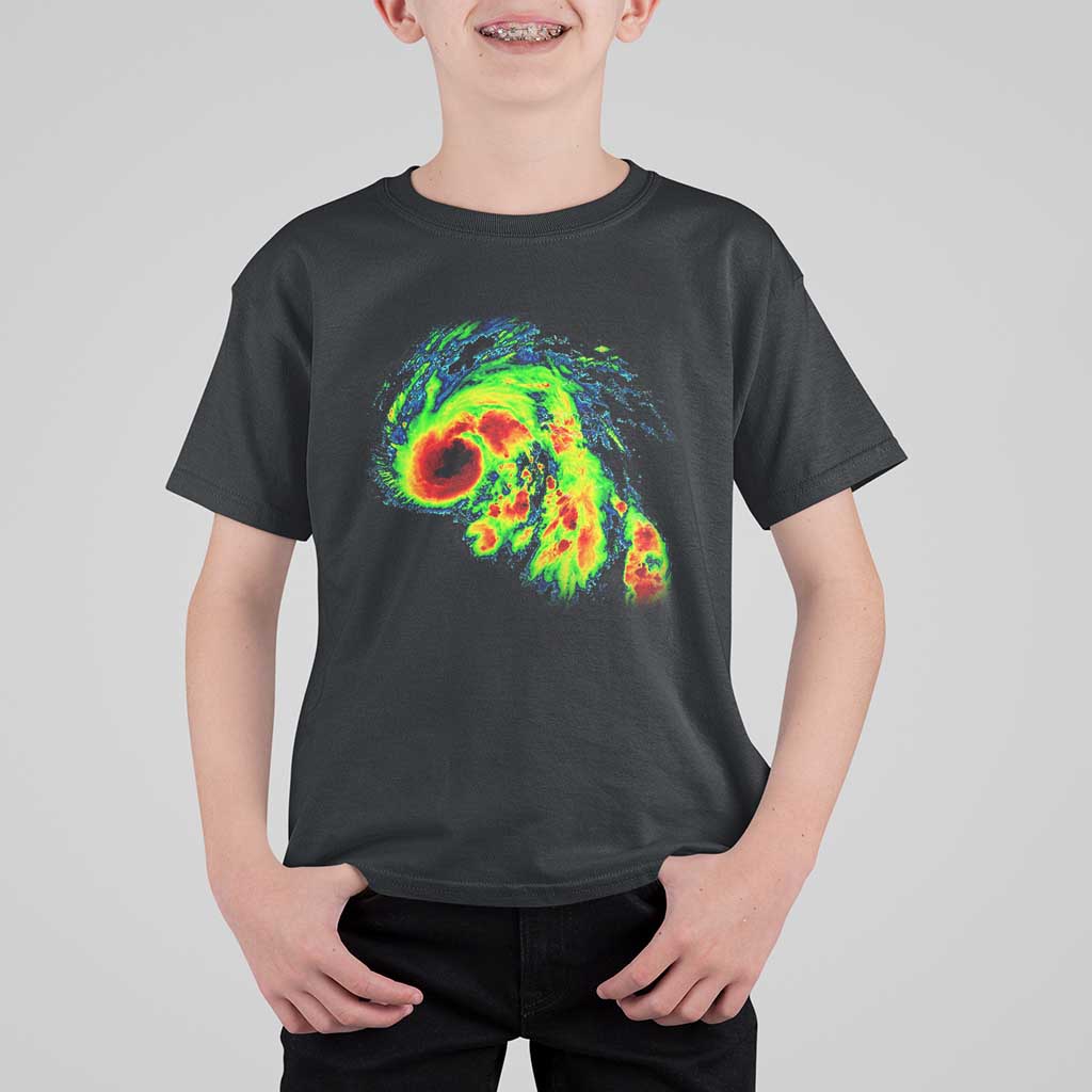 Hurricane Helene T Shirt For Kid Meteorologist Weather Radar Image Storm Chasing - Wonder Print Shop