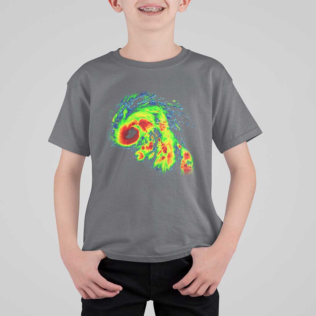 Hurricane Helene T Shirt For Kid Meteorologist Weather Radar Image Storm Chasing - Wonder Print Shop